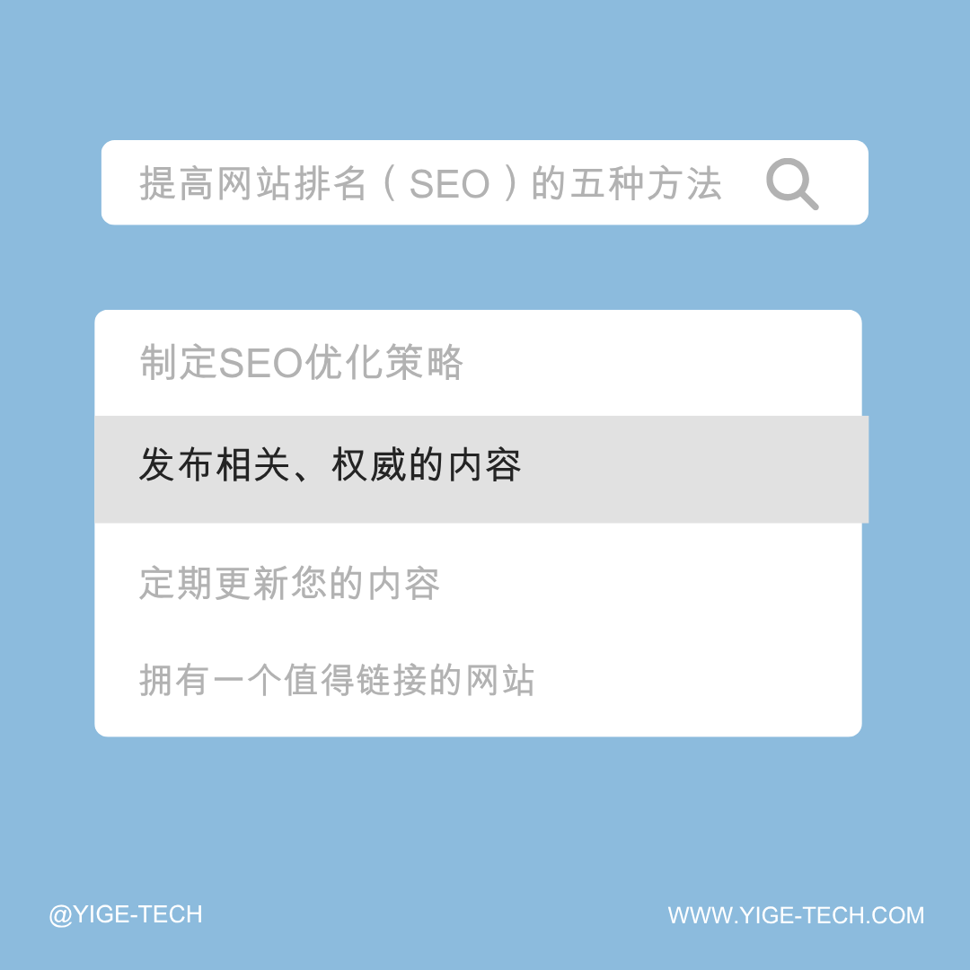 提高网站排名（SEO）的五种方法
