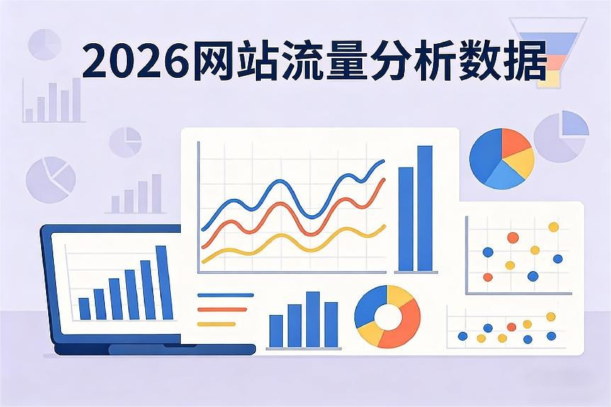 2026 网站流量分析数据仪表盘概念图